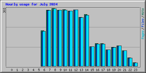 Hourly usage for July 2024