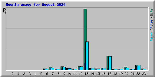Hourly usage for August 2024