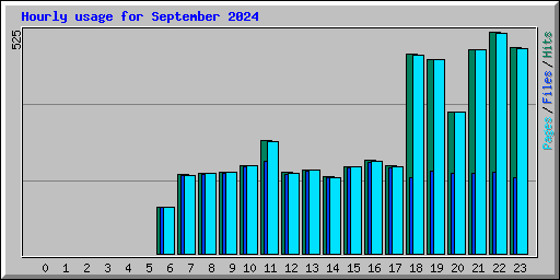 Hourly usage for September 2024