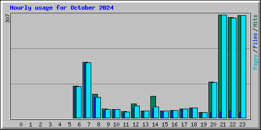 Hourly usage for October 2024