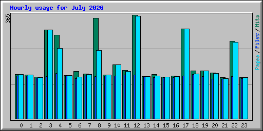 Hourly usage for July 2026