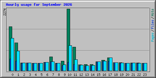 Hourly usage for September 2026